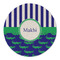 Alligators & Stripes Round Linen Placemat (Personalized)