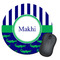 Alligators & Stripes Round Mouse Pad (Personalized)