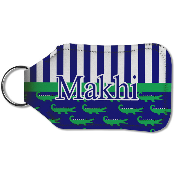 Alligators & Stripes Sanitizer Holder Keychain - Small (Back)