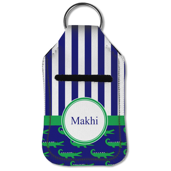 Alligators & Stripes Sanitizer Holder Keychain - Small (Front Flat)
