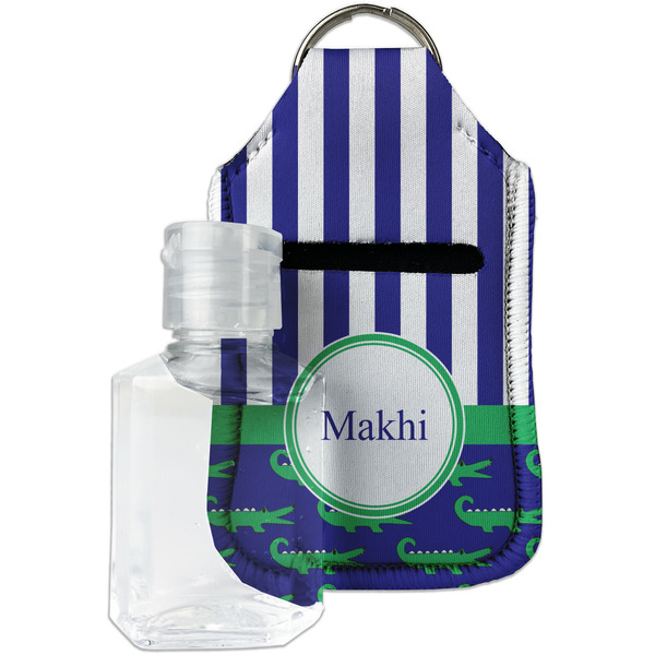 Custom Alligators & Stripes Hand Sanitizer & Keychain Holder (Personalized)