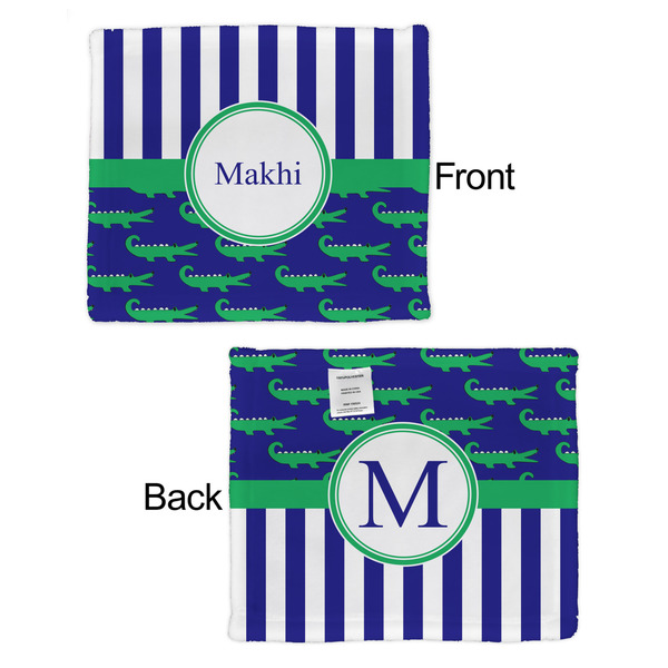 Alligators & Stripes Security Blanket - Front & Back View