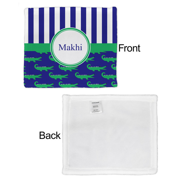 Alligators & Stripes Security Blanket - Front & White Back View