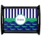Alligators & Stripes Black Wooden Tray - Large (Personalized)