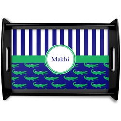 Alligators & Stripes Wooden Tray (Personalized)