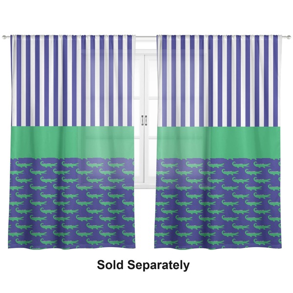 Alligators & Stripes  Sheer Curtains