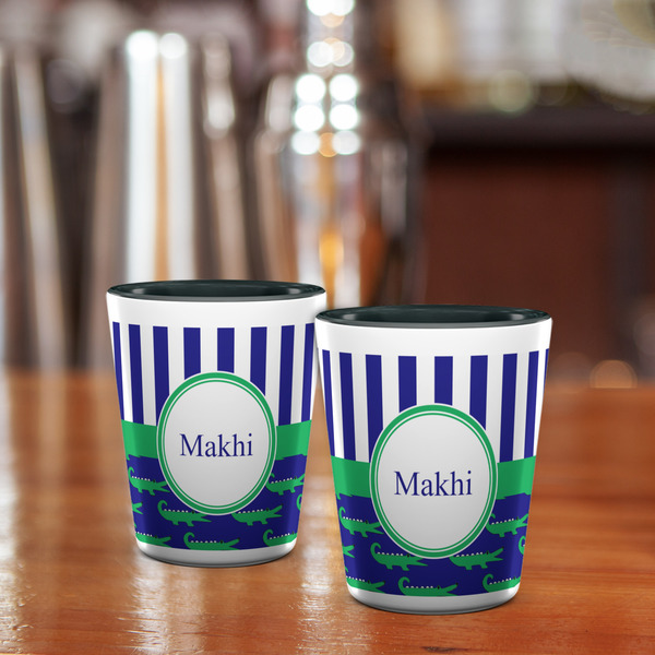 Alligators & Stripes Shot Glass - Two Tone - LIFESTYLE