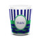 Alligators & Stripes Ceramic Shot Glass - 1.5 oz - White - Set of 4 (Personalized)