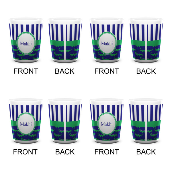 Alligators & Stripes Shot Glass - White - Set of 4 - APPROVAL