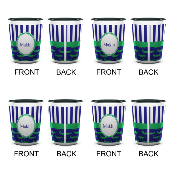 Alligators & Stripes Shot Glassess - Two Tone - Set of 4 - APPROVAL