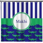 Alligators & Stripes Shower Curtain - Custom Size (Personalized)