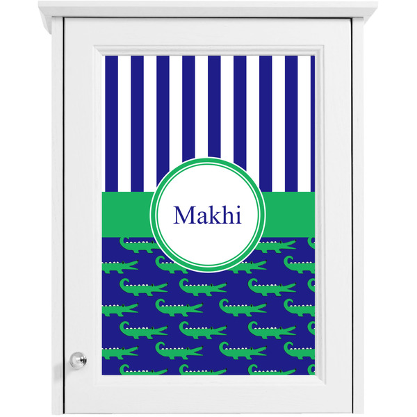 Alligators & Stripes Single White Cabinet Decal