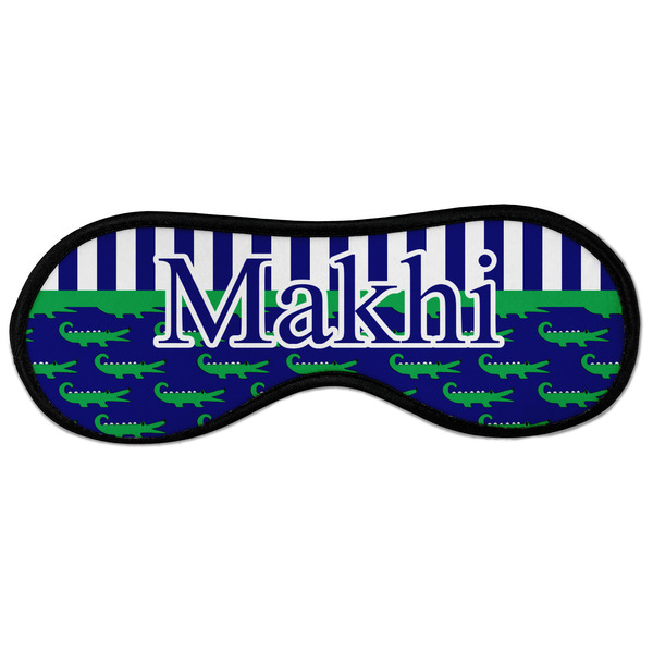 Alligators & Stripes Sleeping Eye Mask - Front Large