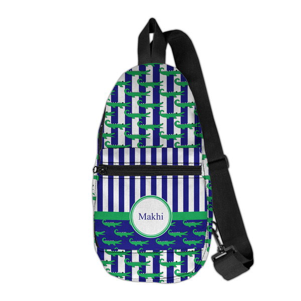 Custom Alligators & Stripes Sling Bag (Personalized)