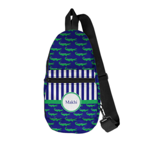 Custom Alligators & Stripes Sling Bag (Personalized)