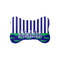 Alligators & Stripes Bone Shaped Dog Food Mat (Small) (Personalized)