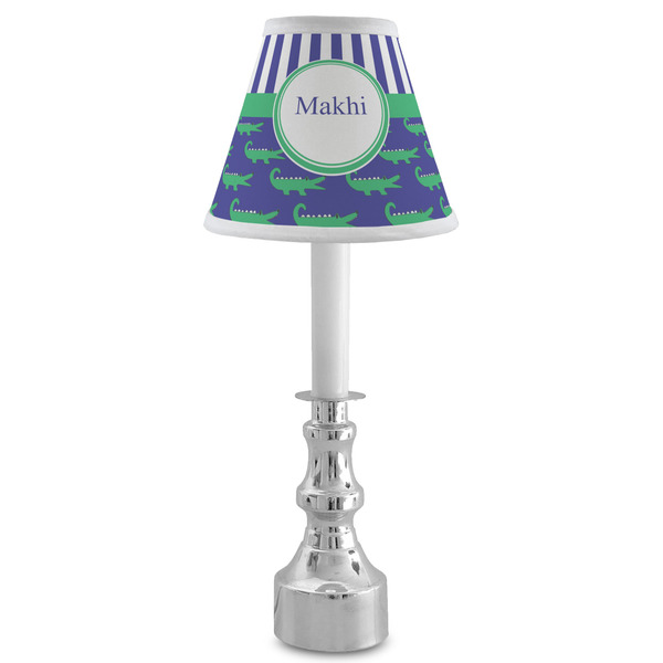 Alligators & Stripes Small Chandelier Lamp - LIFESTYLE (on candle stick)