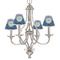 Alligators & Stripes Small Chandelier Shade - LIFESTYLE (on chandelier)
