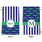 Alligators & Stripes Small Laundry Bag - Front & Back View