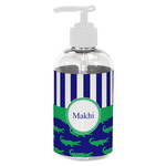 Alligators & Stripes Plastic Soap / Lotion Dispenser (8 oz - Small - White) (Personalized)