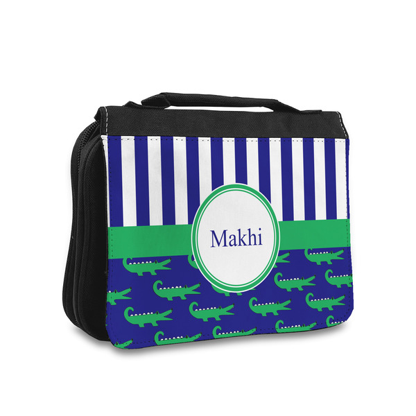 Custom Alligators & Stripes Toiletry Bag - Small (Personalized)