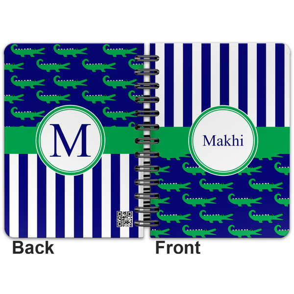 Alligators & Stripes Spiral Journal 5 x 7 - Apvl
