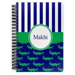Alligators & Stripes Spiral Notebook (Personalized)