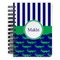 Alligators & Stripes Spiral Notebook - 5x7 w/ Name or Text
