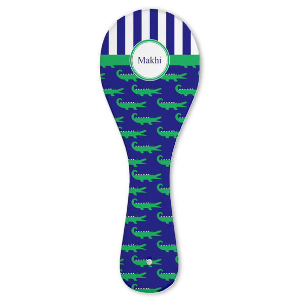Custom Alligators & Stripes Ceramic Spoon Rest (Personalized)