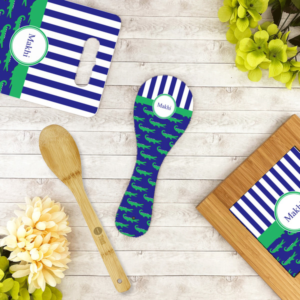 Alligators & Stripes Spoon Rest Trivet - LIFESTYLE