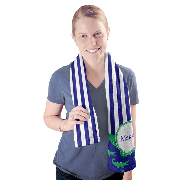 Alligators & Stripes Sport Towel - Exercise use - Model