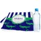 Alligators & Stripes Sports Towel Folded with Water Bottle
