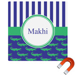 Alligators & Stripes Square Car Magnet - 6" (Personalized)