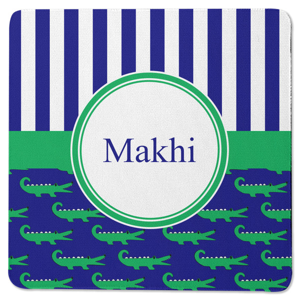 Alligators & Stripes Square Coaster Rubber Back - Single