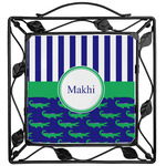 Alligators & Stripes Square Trivet (Personalized)