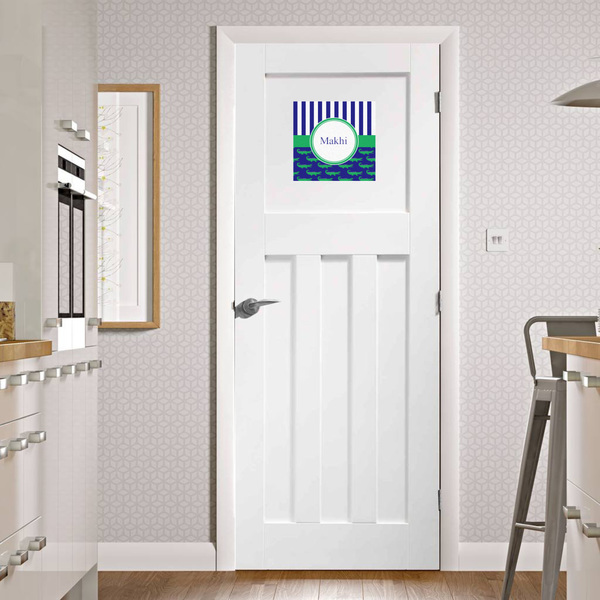 Alligators & Stripes Square Wall Decal on Door