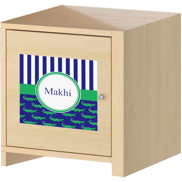 Alligators & Stripes Square Wall Decal on Wooden Cabinet