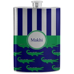 Alligators & Stripes Stainless Steel Flask (Personalized)
