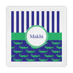 Alligators & Stripes Decorative Paper Napkins (Personalized)