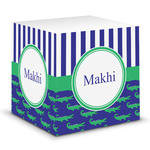 Alligators & Stripes Sticky Note Cube (Personalized)