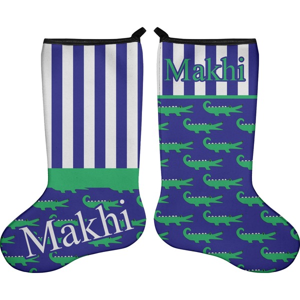 Alligators & Stripes Stocking - Double-Sided - Approval