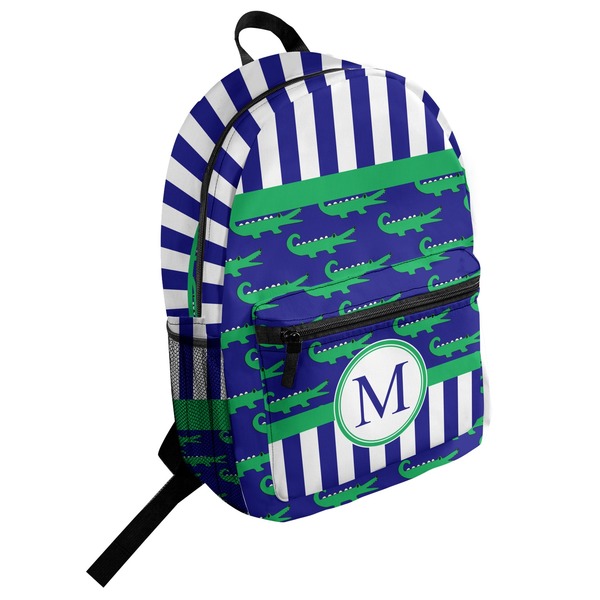 Custom Alligators & Stripes Student Backpack (Personalized)
