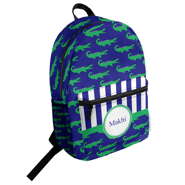Custom Alligators & Stripes Student Backpack (Personalized)