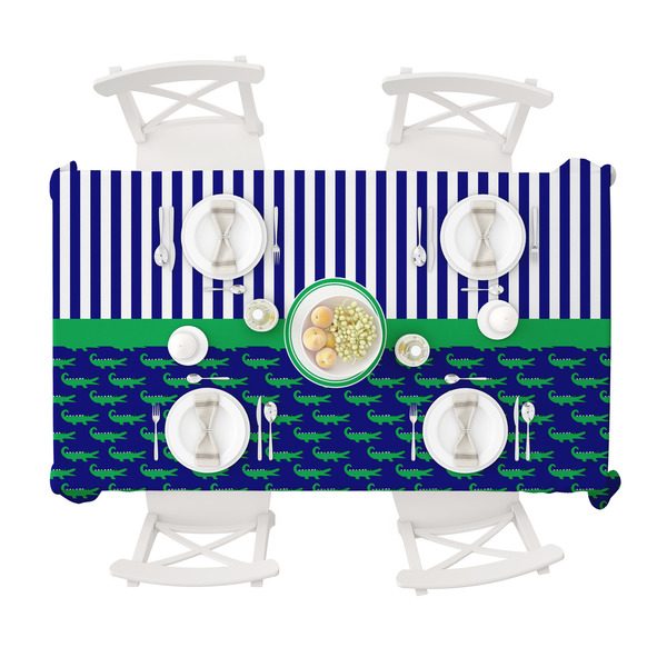 Alligators & Stripes Tablecloths (58"x102") - TOP VIEW