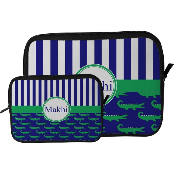 Alligators & Stripes Tablet Sleeve (Size Comparison)