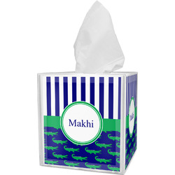 Alligators & Stripes Tissue Box Cover (Personalized)