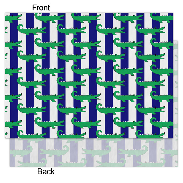 Alligators & Stripes Tissue Paper - Heavyweight - Medium - Front & Back