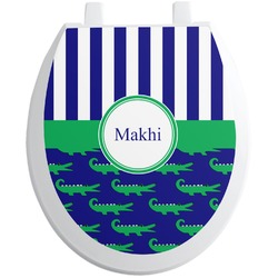 Alligators & Stripes Toilet Seat Decal (Personalized)