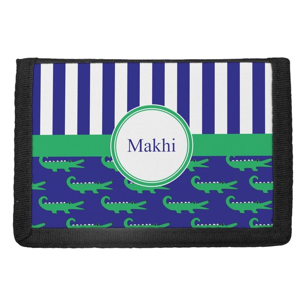 Custom Alligators & Stripes Trifold Wallet (Personalized)