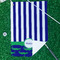 Alligators & Stripes Waffle Weave Golf Towel - In Context